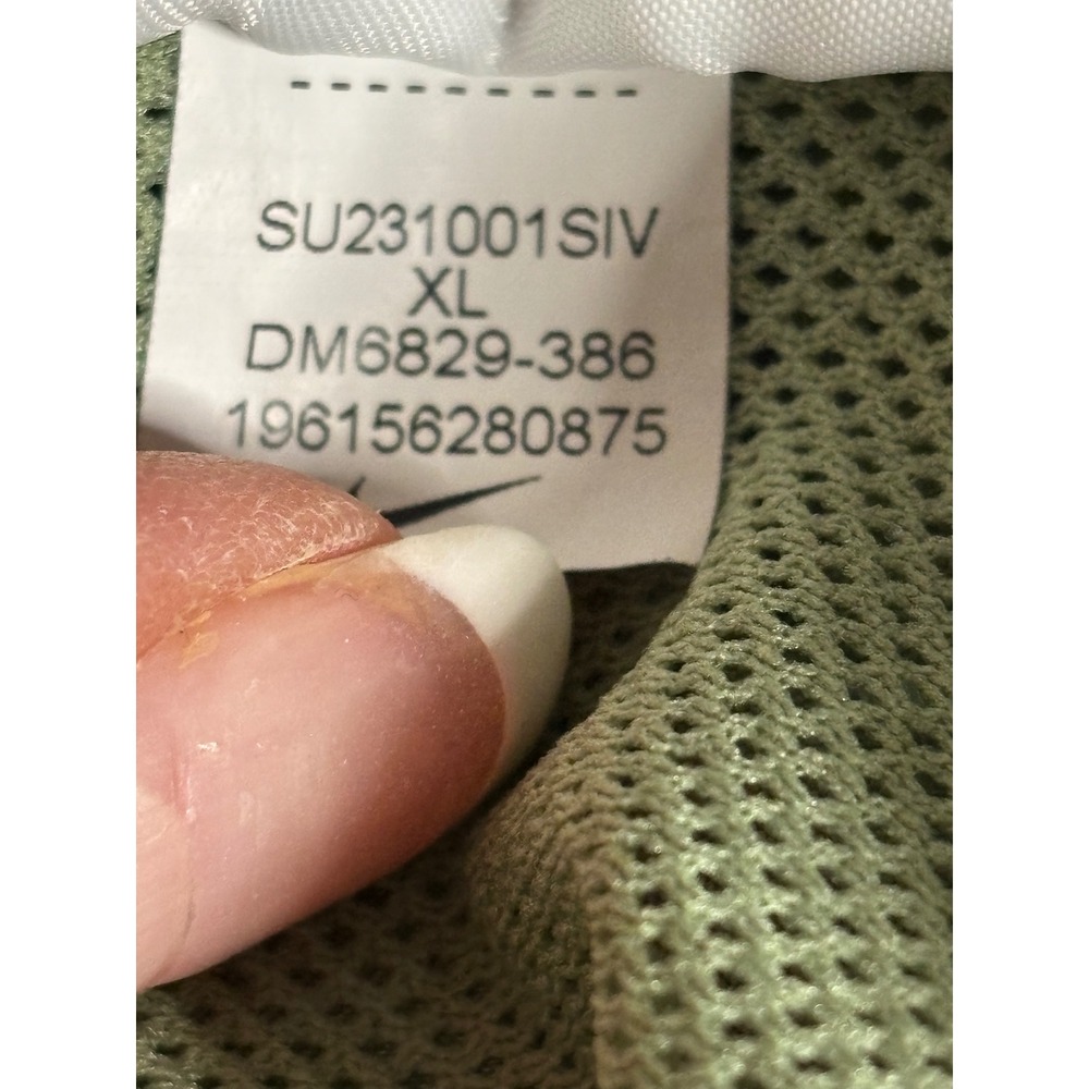 Nike Men Olive Green Athletic Shorts Drawstring Waist XL - Picture 7 of 8